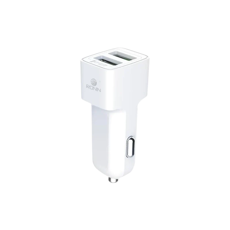 Ronin R-411 Auto-ID Dual USB Car Charger ~ 2.4A with Lightning