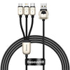Baseus Cable Year of the Tiger 3 in 1 - USB to Type C, Lightning, Micro USB - 3,5A 1,2 metres (CASX010001) black Baseus Cable Year of the Tiger 3 in 1 - USB to Type C, Lightning, Micro USB - 3,5A 1,2 metres (CASX010001) black