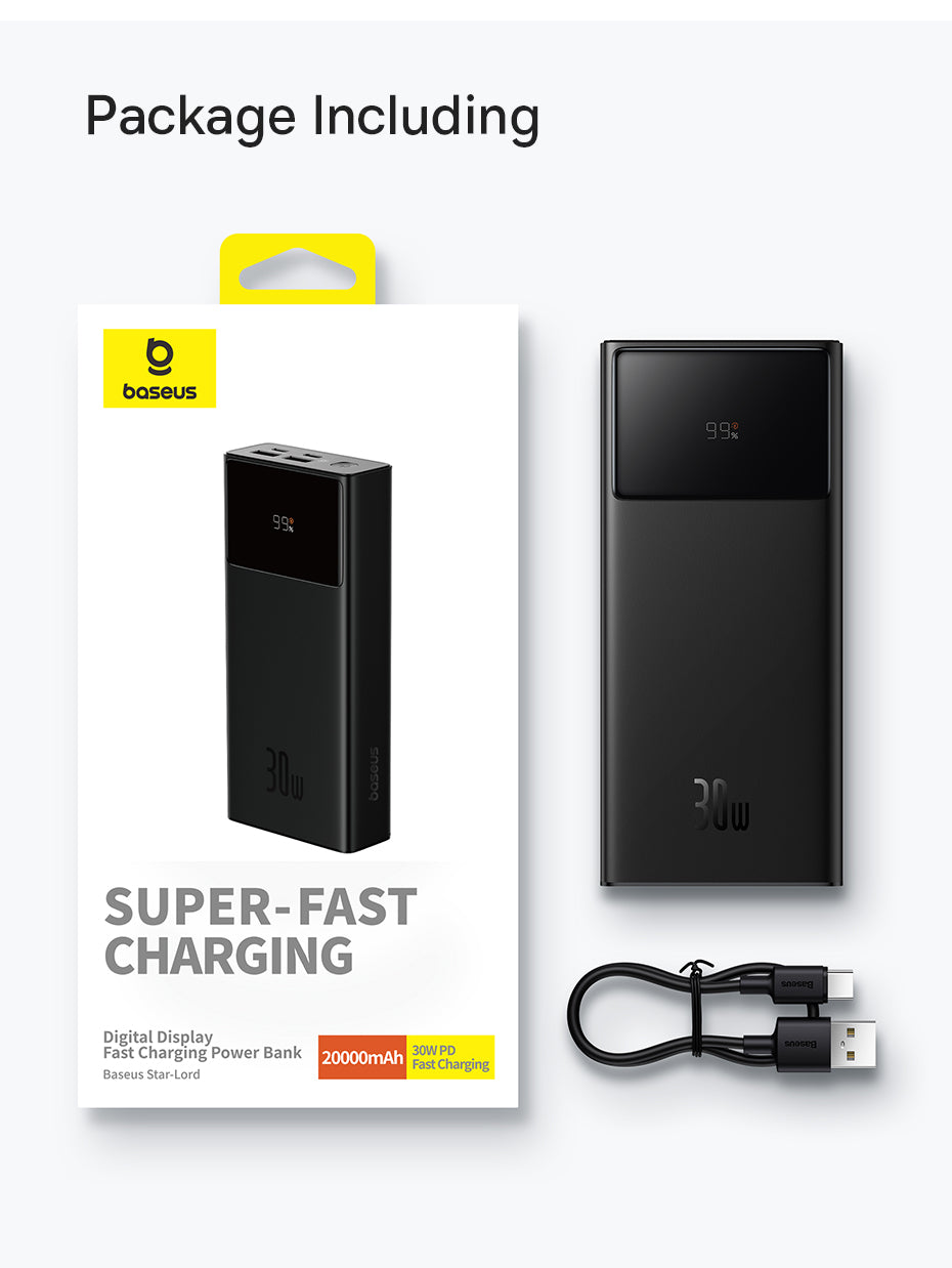 Baseus Star-Lord Digital Display Fast Charging Power Bank 20000mAh 30W