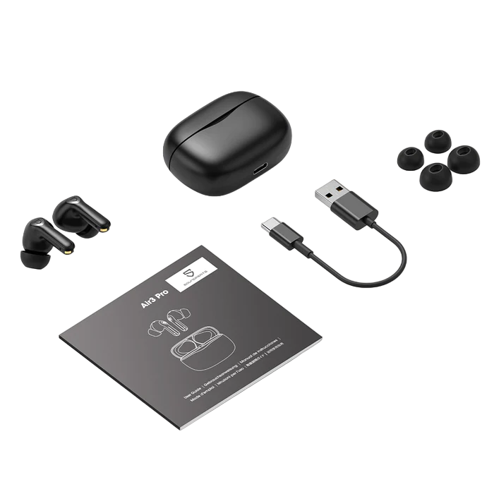 Soundpeats Air 3 Pro Hybrid Wireless Earbuds - Active Noise Cancelling Black