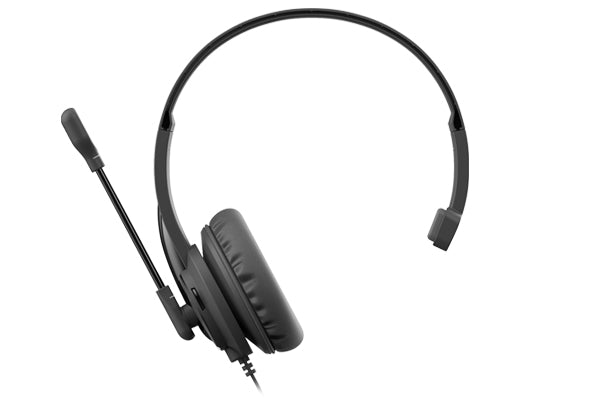 A4Tech HS-11 - Mono Headset - Noise Cancelling Unidirectional Mic - 40 mm Speakers - Ideal for Call Center/Online Calls - For PC - Black