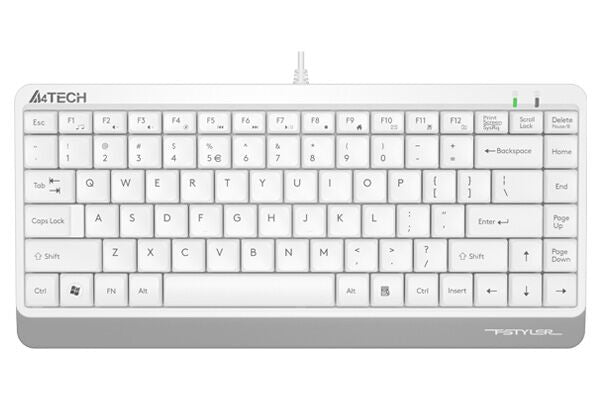 A4tech FK11 Compact Wired Keyboard - Round-Square Keys - Sleek and Lightweight - For PC/Laptop