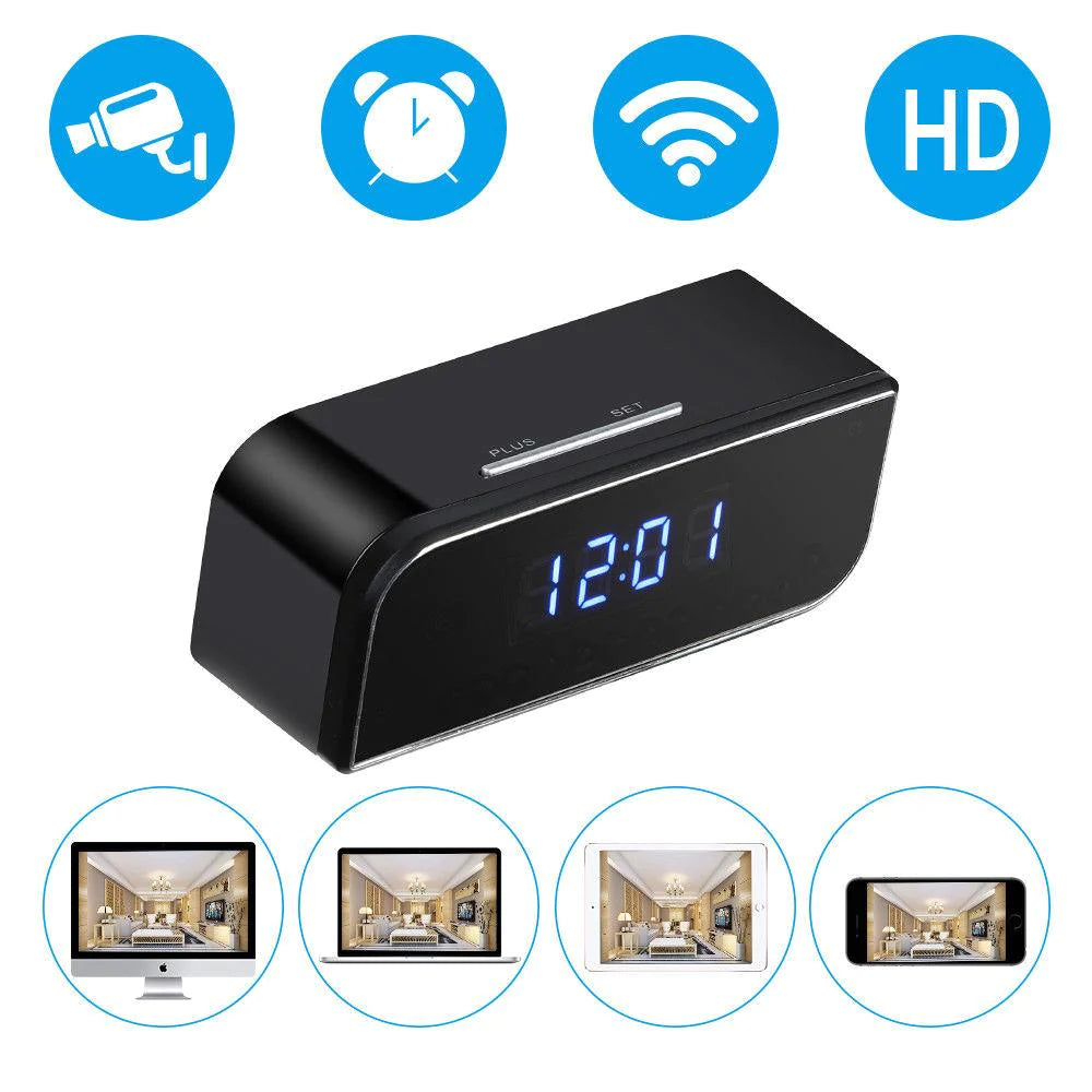 Hidden T3 WiFi Table Clock HD 1080P with Night Vision and App Connectivity