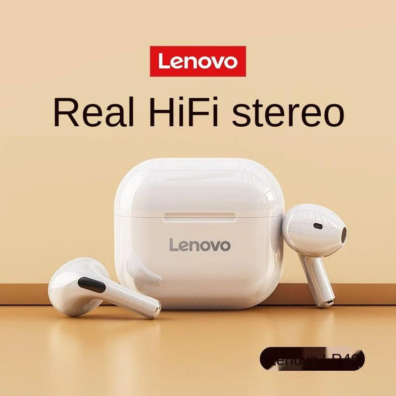 Lenovo LP40 TWS Wireless Earphone - True Wireless Stereo Sound & Touch Control
