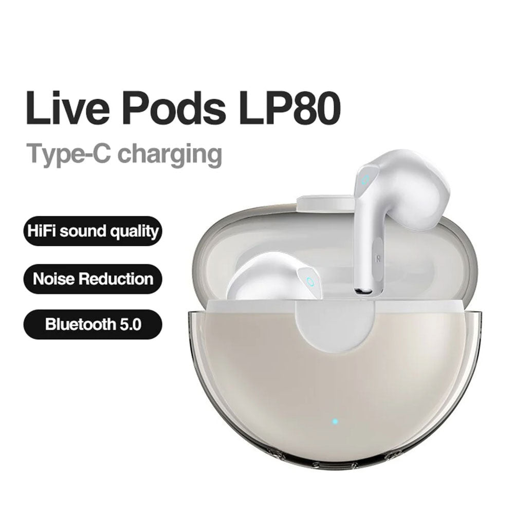 Lenovo LP80 Pro TWS Bluetooth Headphones RGB Light Wireless Earphone Low Latency Gaming Earbuds Sports Headset