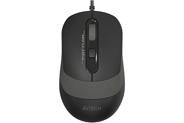 A4Tech FM10 Fstyler: Ergonomic Design, 8 Gestures, and 5M Clicks Lifecycle, 600 DPI Adjustable Optical Mouse with Anti-Slippery Side