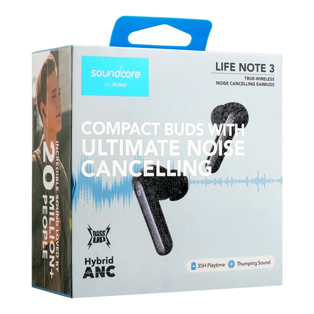 Soundcore LIFE NOTE 3 by Anker True Wireless Noise Cancelling Earbuds - Black A3933G11