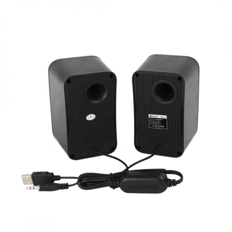 Kisonli Multimedia USB Loudspeaker KS-07 - 2.0 Channel, 6W Output Power, Portable and Mini Design