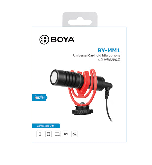 BOYA BY-MM1 Shotgun Video Microphone, Universal Compact On-Camera Mini Recording Mic, Directional Condenser for DSLR, Camcorder, iPhone, Android Smartphones, Mac, Tablet