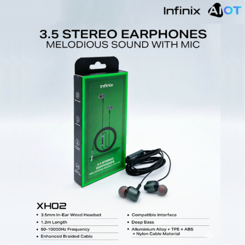 Infinix 3.5 STEREO Wired Earphones XH02