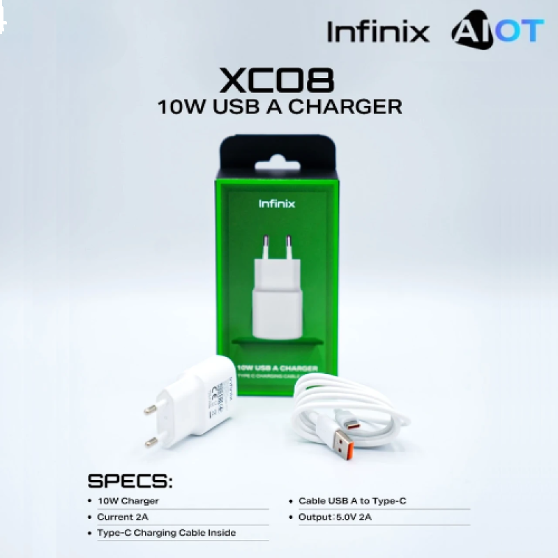NFINIX 10W TYPE-C CHARGER KIT - XC08-White