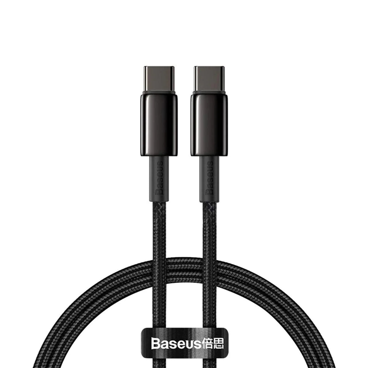 Baseus Tungsten USB to Type-C 100W 1M Gold Fast Charging Data Cable Black