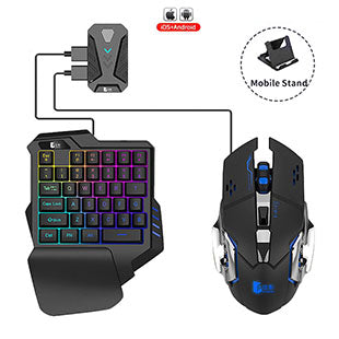 Gaming Keyboard And Mouse Wireless Bluetooth 5 In 1 Combo