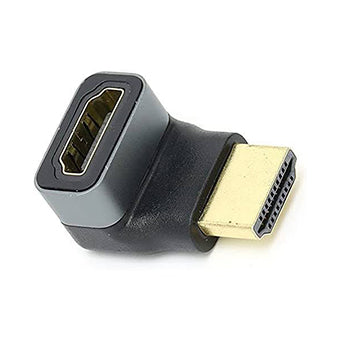 ONTEN HDMI 90 Degree Male and Female Head (Wide Head Facing Outwards). (BLACK)