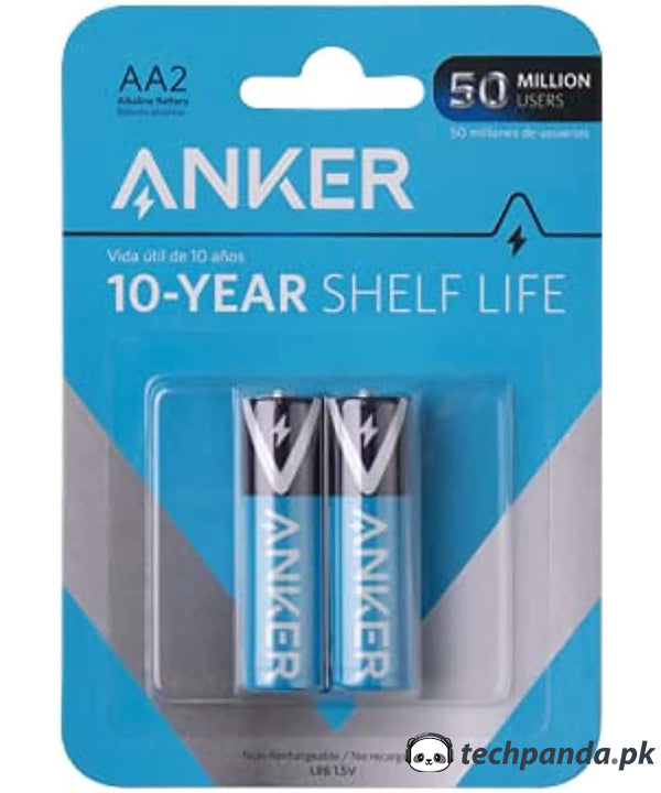 Anker B1810H11 AA Alkaline Batteries, 2 Pieces