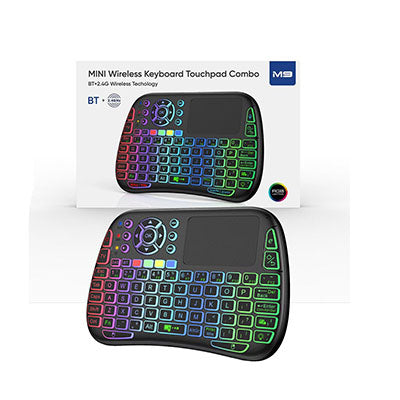 M9 Bluetooth Mini Wireless Keyboard 7 Backlit 2.4G Air Mouse Remote Touchpad