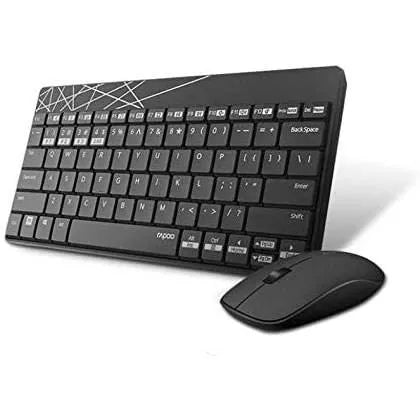 Rapoo 8000M Bluetooth and Wireless Keyboard Mouse Combo| Black