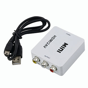 Mini HDMI to AV Adapter with HD/HQ Audio Video Signal Conversion