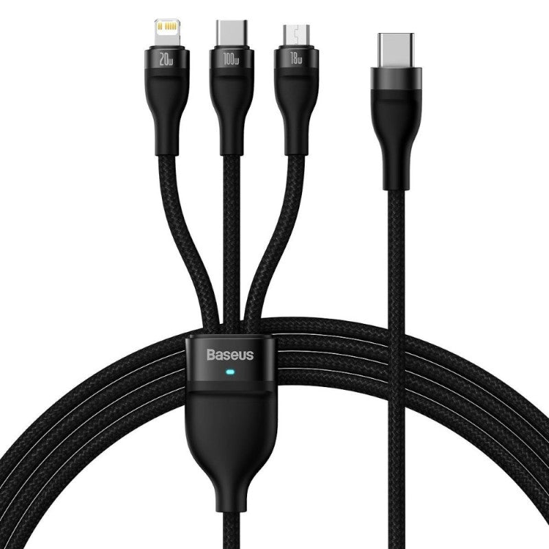 Baseus Flash Series Ⅱ One-for-three Charging Cable Type-C to M+L+C 100W 1.5m