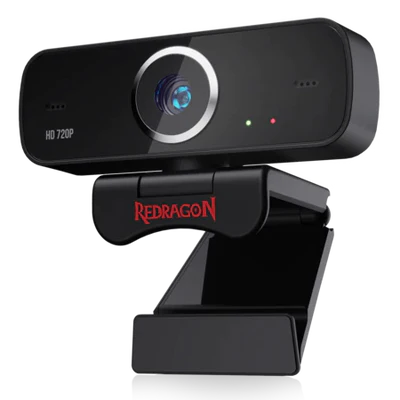 Redragon GW-600 720P Webcam with Built-in Dual Microphone 360-Degree Rotation