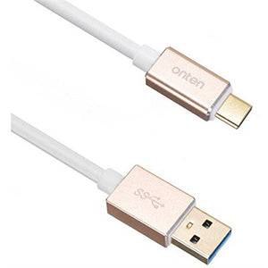 Onten OTN-69003 USB 3.0 to USB-C Cable - 1.5M (WHITE & BLACK)