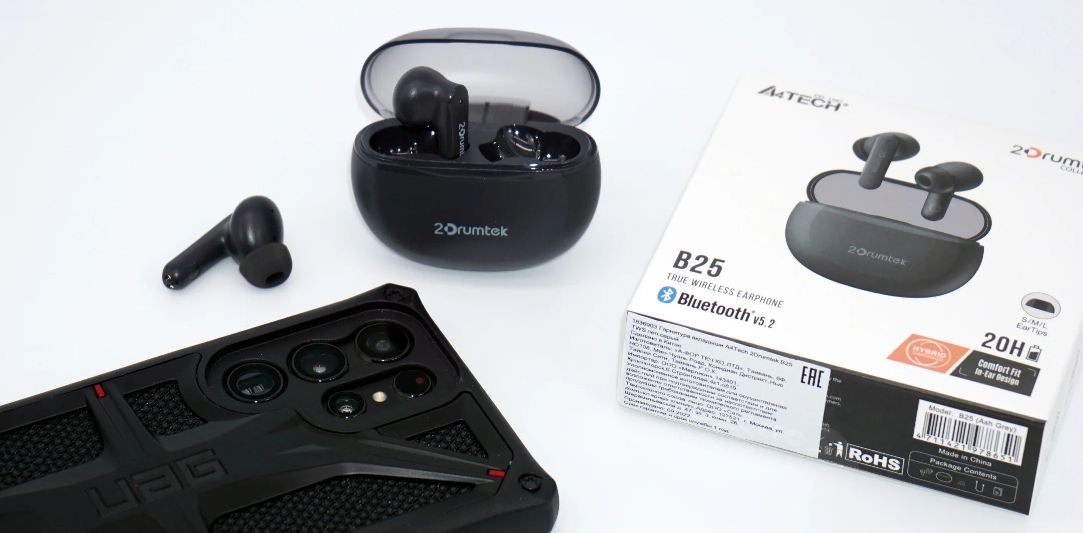 A4Tech 2Drumtek B25 True Wireless Earphone Bluetooth 5.2
