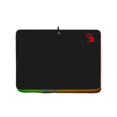 Bloody MP-50RS RGB Gaming Mouse Pad - RGB Borders - 10 Lighting Effect Switch - Non-Slip Rubber Base - Ultra Smooth - Waterproof Cloth Surface - For PC/Laptop/Gaming Gear - Black