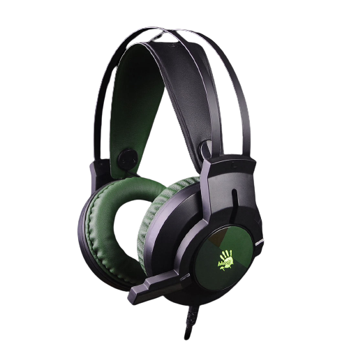 Bloody J437 Gaming Headset: Virtual 7.1 Sound, Noise-Canceling Mic, and Rotating Neon Lights