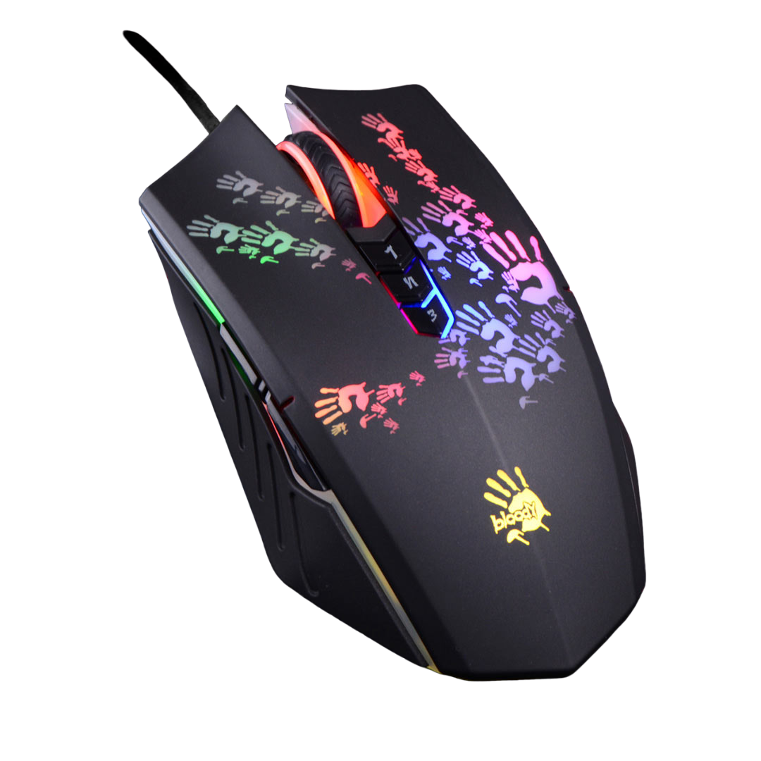 Bloody A60 Optical Gaming Mouse with Light Strike (LK) Switch & Scroll - Fully Programmable and Advance
