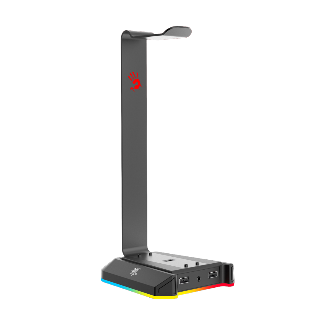 Bloody GS2 RGB Gaming Headset Stand: 3 USB Ports + 1 AUX Port + 7.1 Surround Sound
