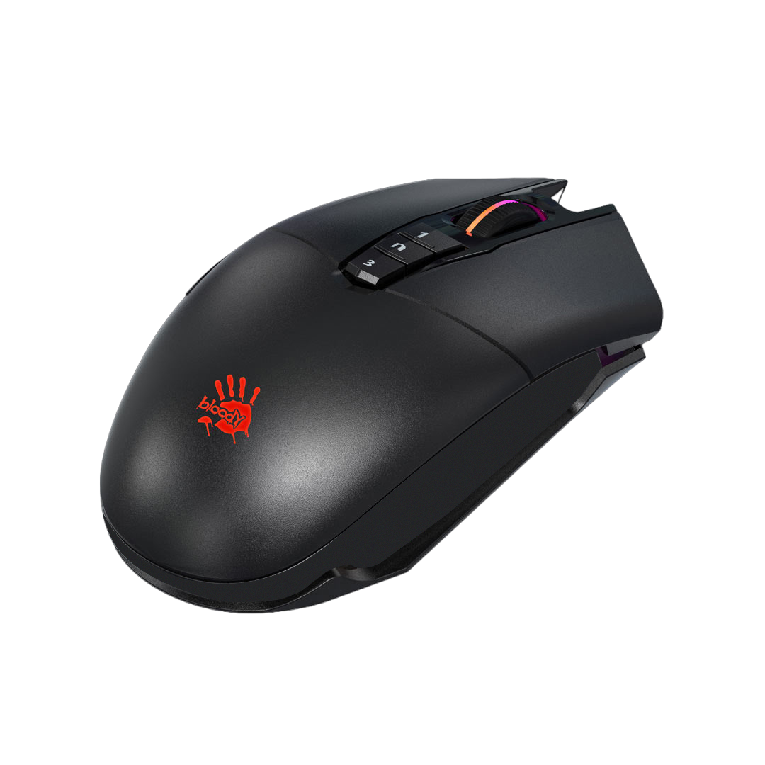 Bloody P91s - RGB Gaming Mouse - Adjustable 8000 CPI - Customizable RGB - 1 ms Response - Infrared Wheel -Black