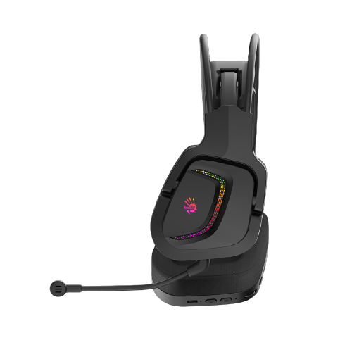 Bloody MR575 RGB Gaming Headset, Flying Wing Design, 7.1 Virtual Surround Sound, Noise Cancelling Microphone, USB Cable with in-line Control for FPS MMO Games (Black)