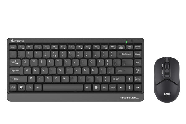 A4Tech FG1112S FSTYLER Wireless Keyboard & Mouse Combo Set - Silent Clicks Mouse - Black