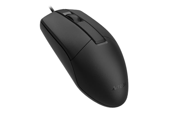 A4Tech OP-330S Wired Mouse - SILENT CLICK - 1200 DPI - For PC Laptop - Black