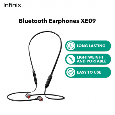Infinix Genuine XE09 Bluetooth Earphone: 6-8 Hours Talk Time, BT 5.0, and 10M Operating Distance