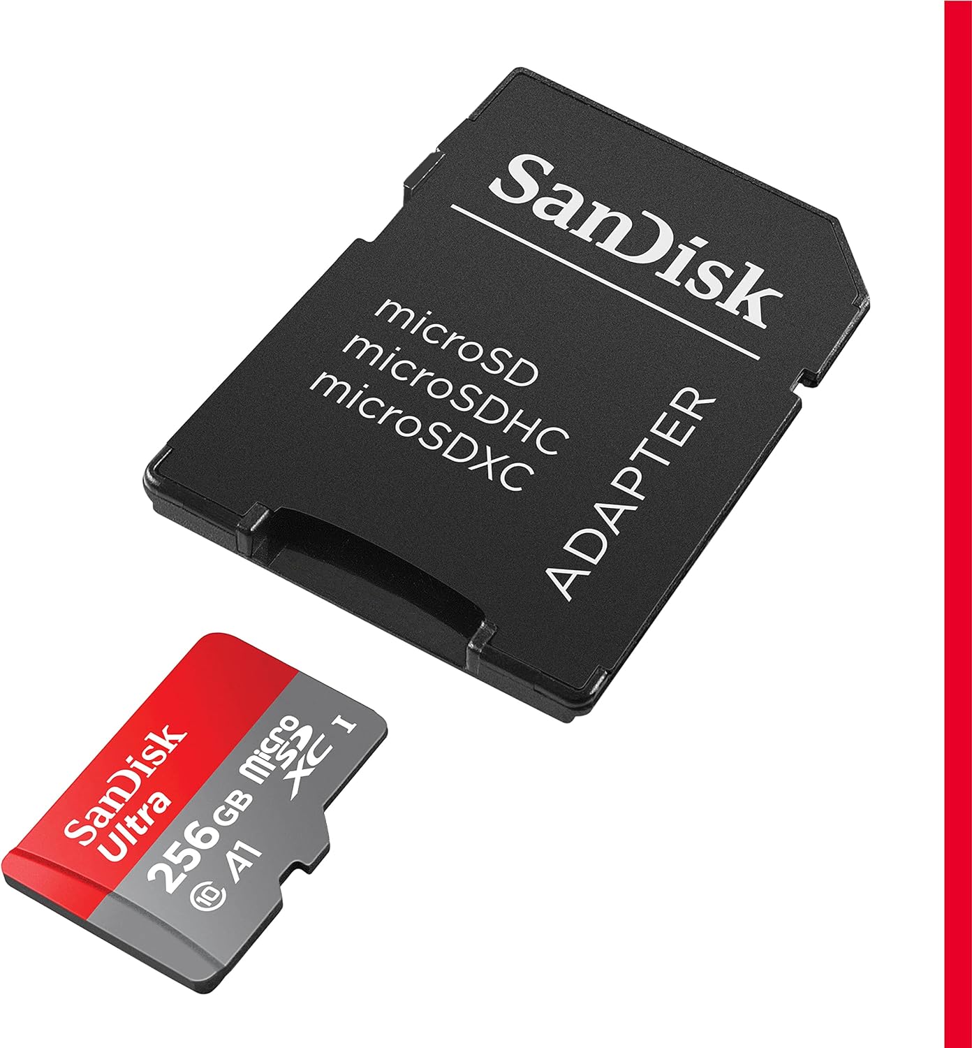 SanDisk 32GB, 64GB, 128GB,256GB, 512GB and 1TB Ultra microSDXC UHS-I Memory Card without Adapter - Up to 150MB/s, C10, U1, Full HD, A1, MicroSD Card - SDSQUAC-256G-GN6MA