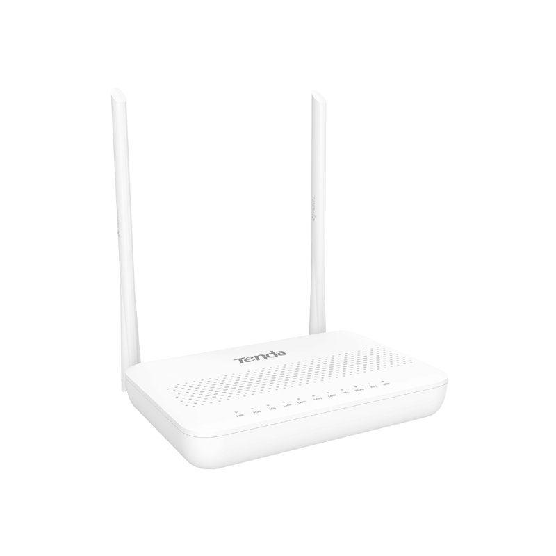 Tenda HG6 N300 Wifi GPON ONT, 6dBi High Gain Antenna, 2.4G Wi-Fi, 300Mbps Wireless Speed, 4 * LAN ports, VoIP/IPTV Supported, OMCI / TR069 Remote Management, IPv6 | HG6