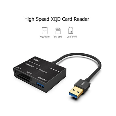 ONTEN (3 IN 1) TYPE-C to XQD2.0/SD Card Reader (3.0)?500MB/S)+USB(3.0) (BLACK)