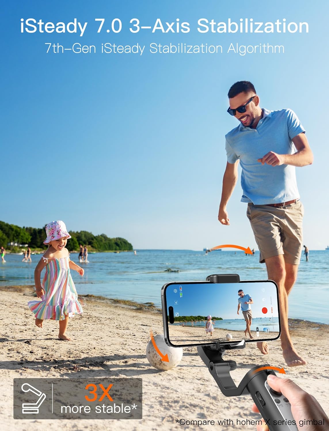 I Steady Xe 3 Axis Handheld Gimbal Stabilizer For Smartphones-black