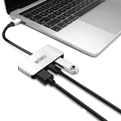 WiWu Alpha C2H 3 in One USB C to HDMI USB Adapter