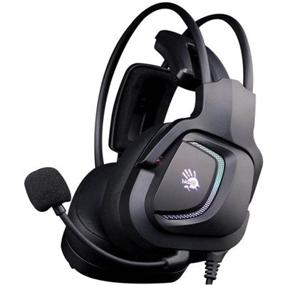 Bloody G575 RGB Gaming Headset, Flying Wing Design, 7.1 Virtual Surround Sound, Noise Cancelling Microphone, USB Cable with in-line Control for FPS MMO Games (Black)