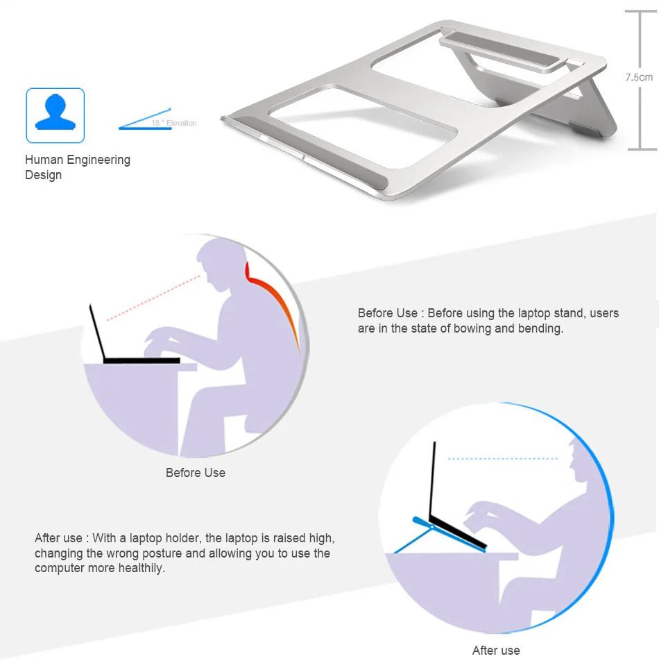 Aluminum Alloy Tablet Holder For Laptop Stand