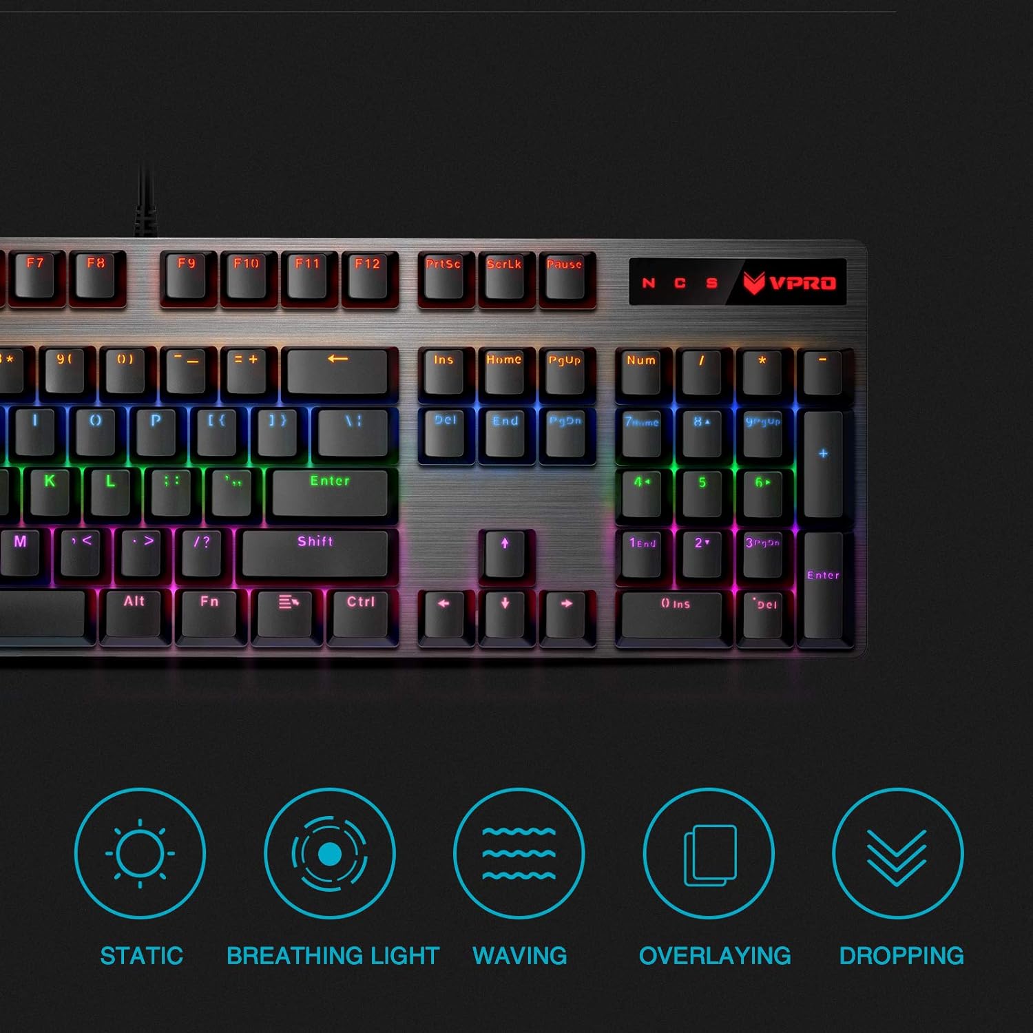 Rapoo V500PRO RGB Wired Gaming Keyboard
