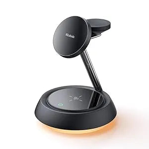 Mcdodo CH-4951 3-in-1 Magnetic Wireless Charging Stand with Night Light, Black