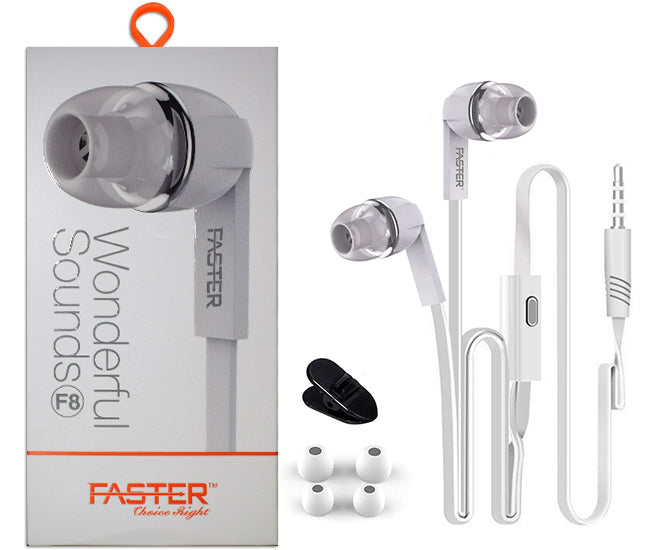 FASTER F8 Wonderful Bass Handsfree: Affordable Earbuds with Clear Sound and Easy Call Control