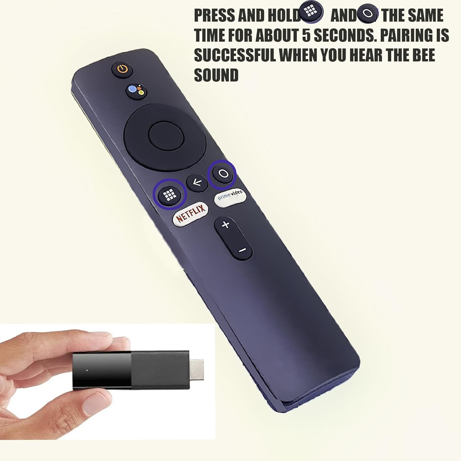 Remote Control for Xiaomi Mi TV Stick/MI Box 4S 4K->TechPanda.pk