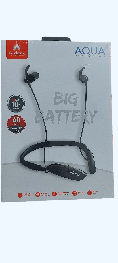 Audionic Aqua Neckband Handsfree, In Ear Bluetooth Neckband Headphone, Wireless Bluetooth 5.0 Earbuds