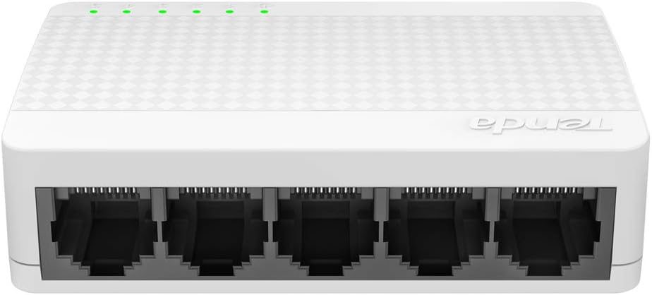 Tenda 5 Port Fast Ethernet Switch（S105）| Desktop Ethernet Splitter | Ethernet Hub | Plug and Play | Fanless & Quiet | Unmanaged