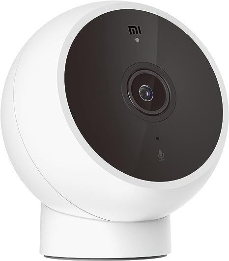 Xiaomi Mi Camera 2K Magnetic Mount, Ultra Clear 2k Image Quality, Infrared Night Vision, Two-Way Voice Calls, Motion Detection, Smart Voice Control, White