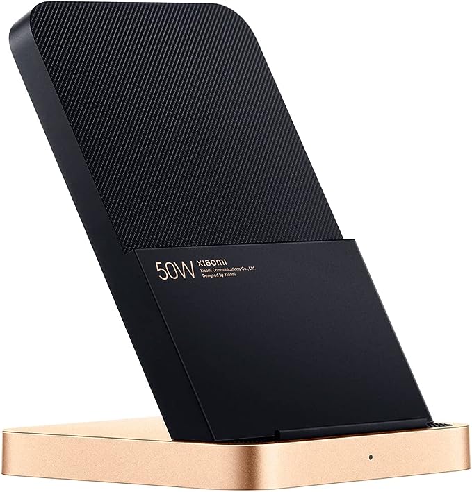 Xiaomi 50W Wireless Charging Stand, Efficient and Safe, Optimal Viewing Angle, 12 Layers of Smart Protection, Quiet Heat Dissipation, Black with Gold